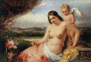 William Edward frost R.A. Venus and Cupid oil on canvas